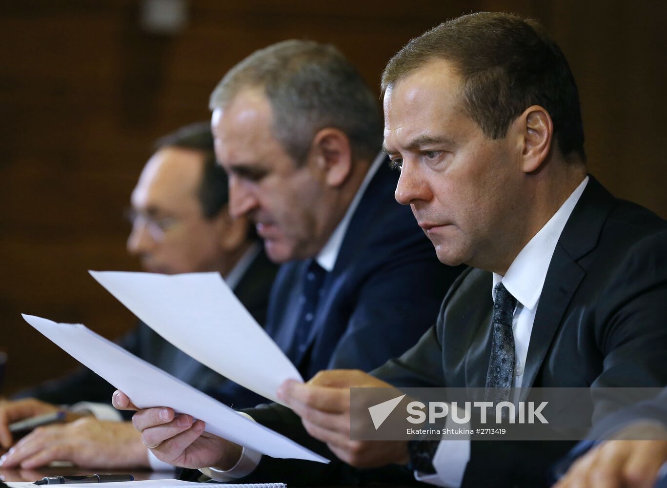 Russian Prime Minister Dmitry Medvedev's meeting with United Russia party leaders