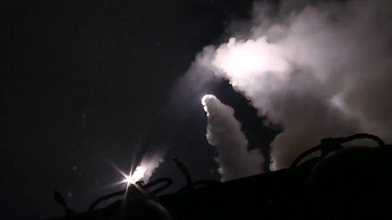 Caspian Flotilla ships fire missiles to attack ISIL positions in Syria
