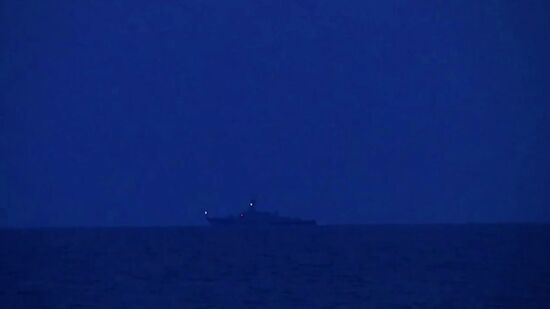 Caspian Flotilla ships fire missiles to attack ISIL positions in Syria