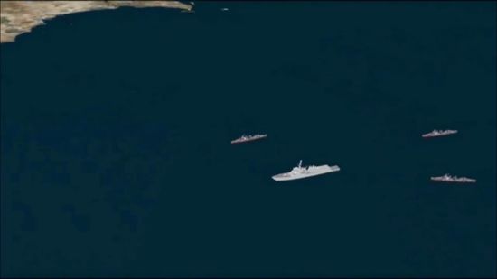 Caspian Flotilla ships fire missiles to attack ISIL positions in Syria