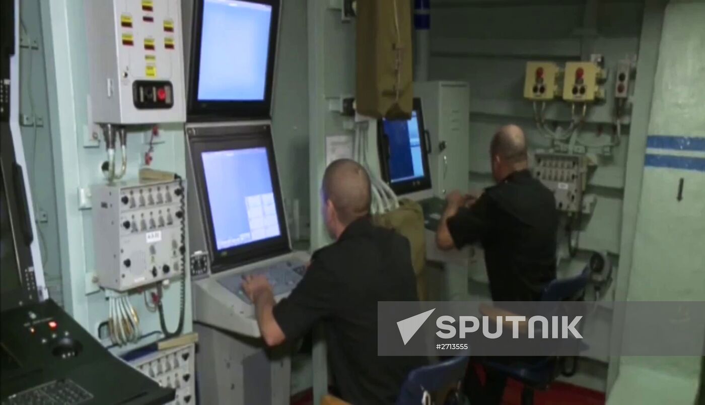 Caspian Flotilla ships fire missiles to attack ISIL positions in Syria