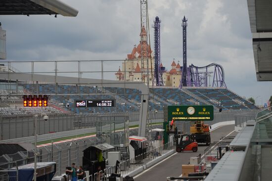 Preparation for Formula 1 Russian Grand Prix