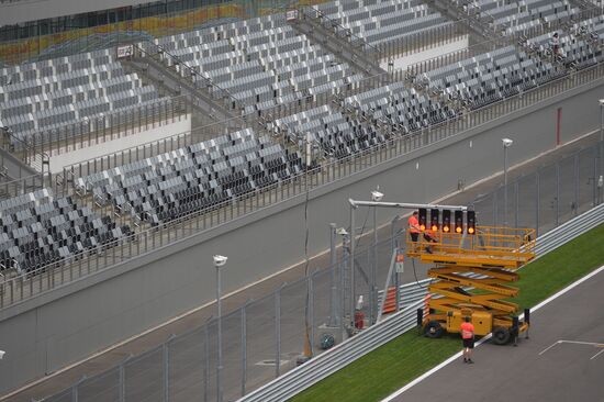 Preparation for Formula 1 Russian Grand Prix