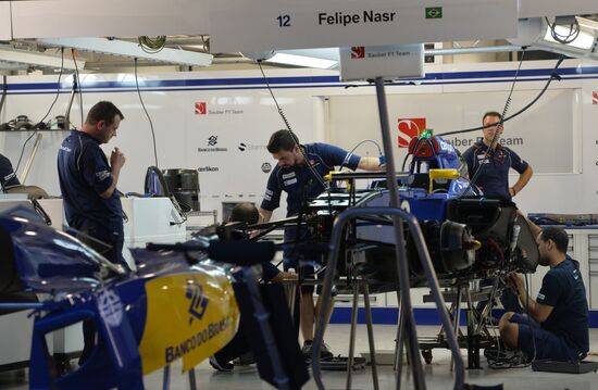 Preparation for Formula 1 Russian Grand Prix