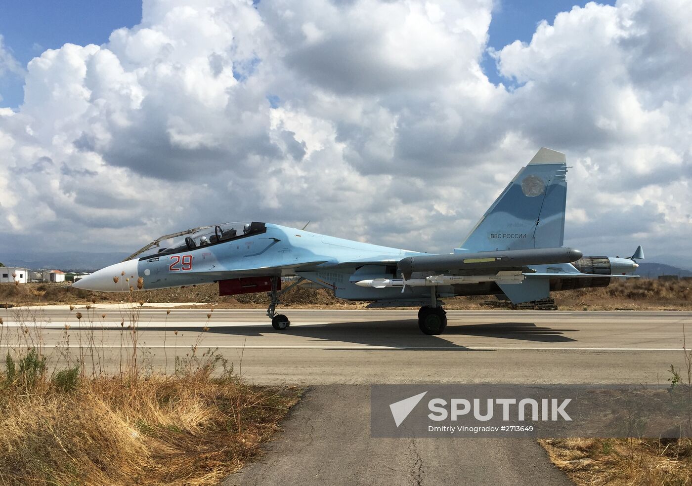 Russian military aircraft at Syria's Hmeimim airfield