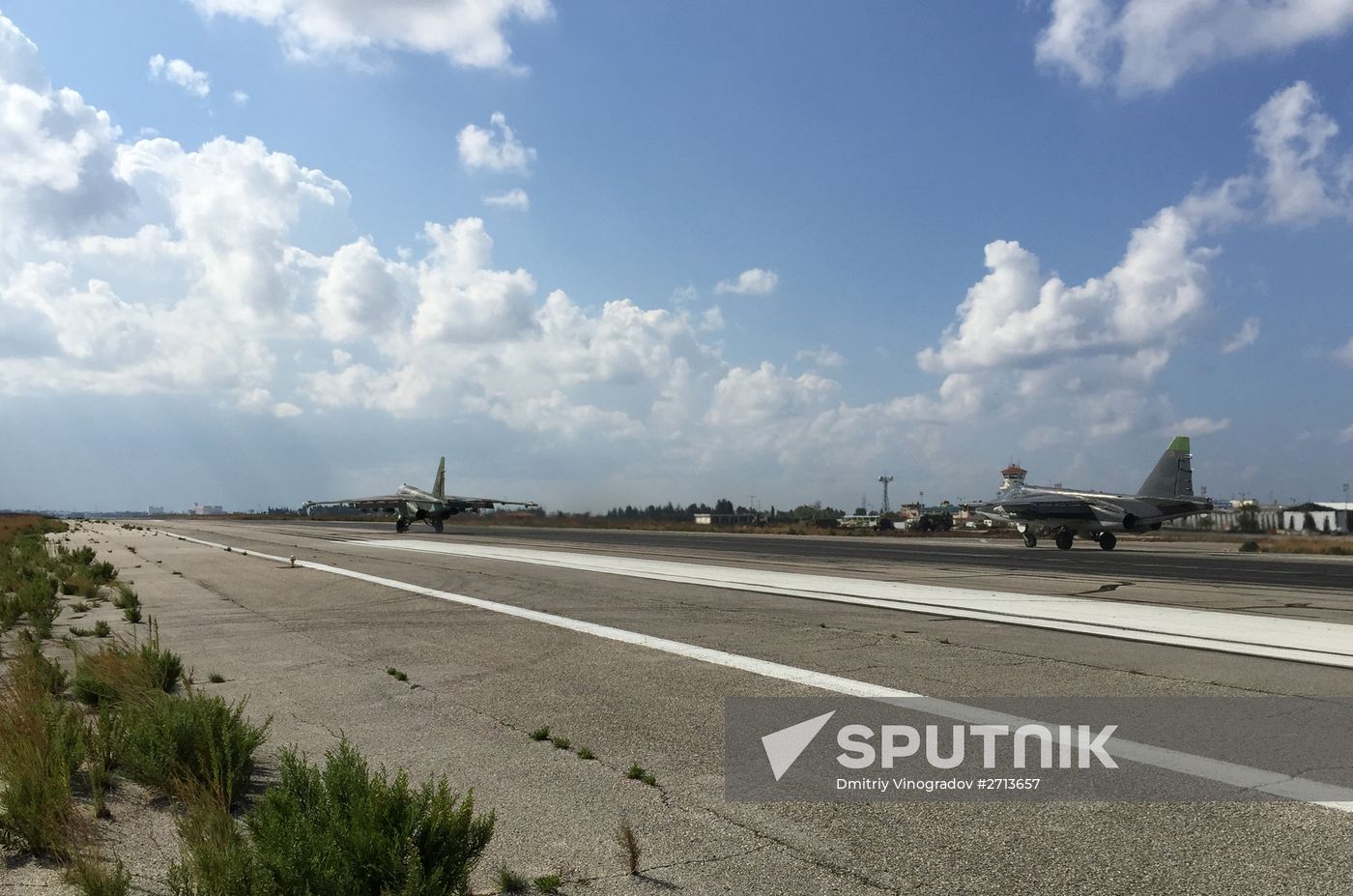 Russian military aircraft at Syria's Hmeimim airfield