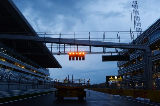 Preparation for Formula 1 Russian Grand Prix