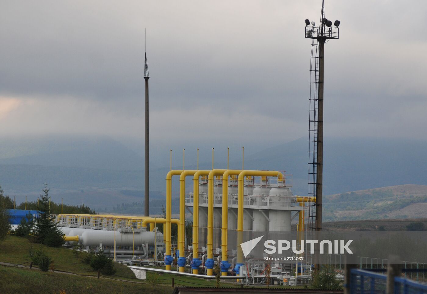 Mountain gas compressor station Volovets in Zakarpatie Region