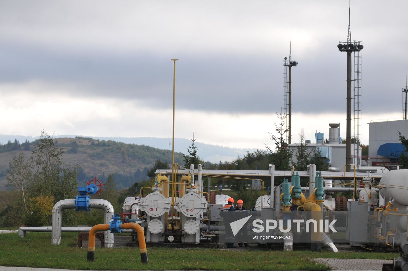 Mountain gas compressor station Volovets in Zakarpatie Region