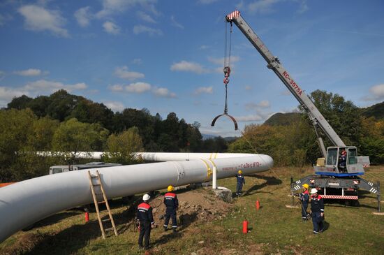 Mountain gas compressor station Volovets in Zakarpatie Region