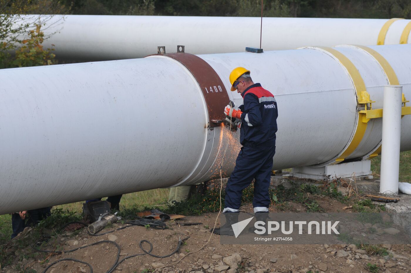 Mountain gas compressor station Volovets in Zakarpatie Region