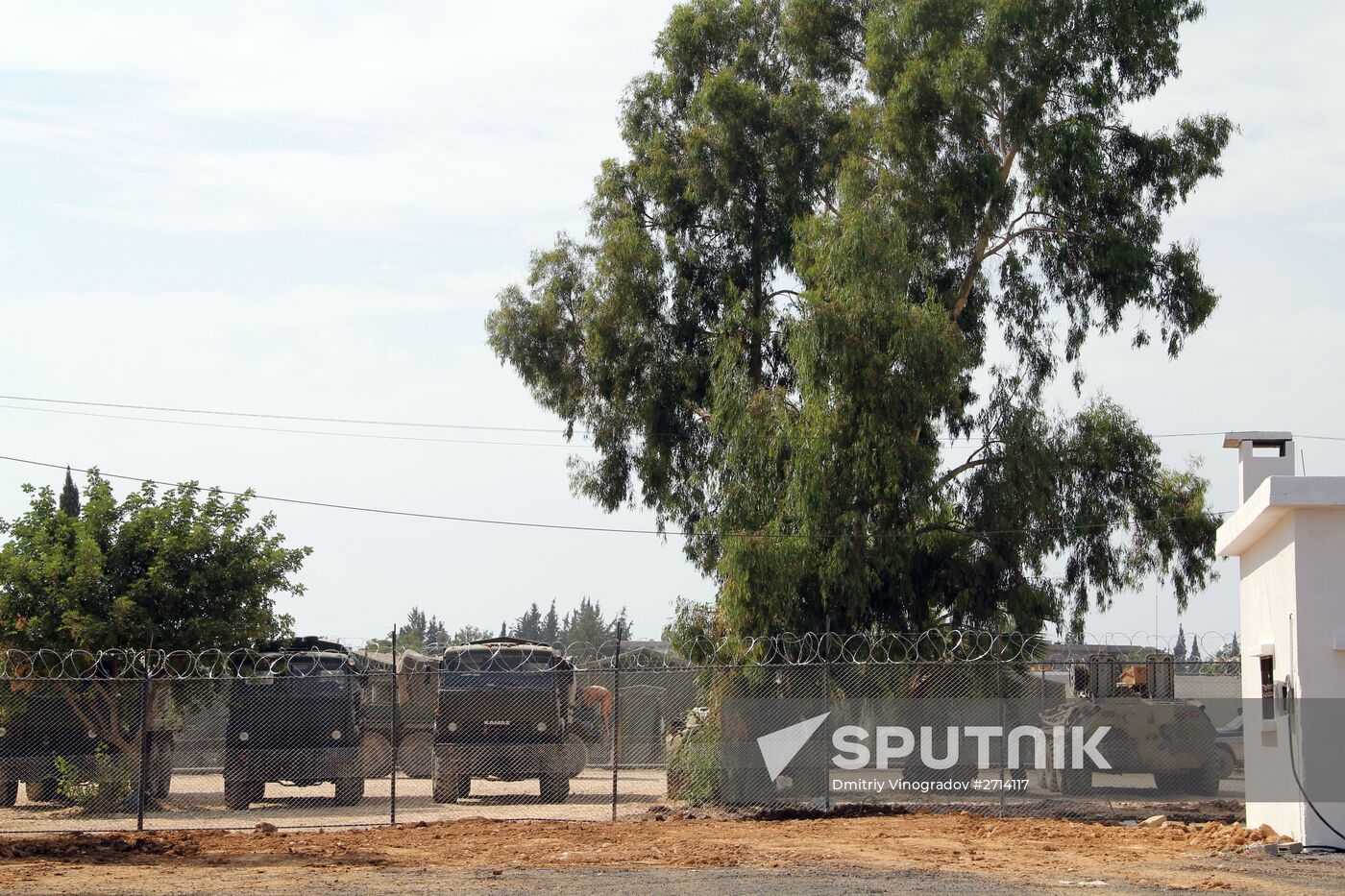 Russian materiel at Hmeimim base in Syria