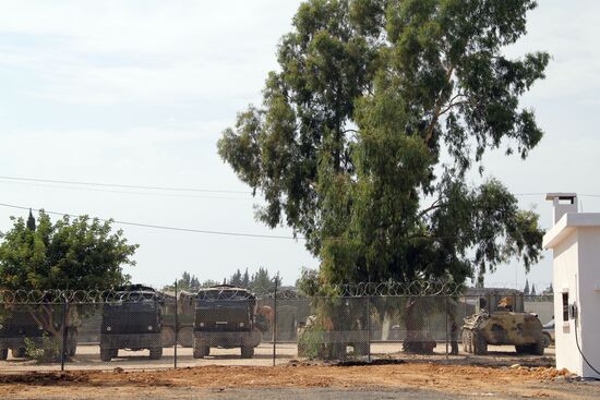 Russian materiel at Hmeimim base in Syria