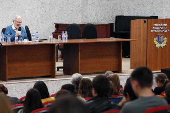 News conference by American political scientist William Blum