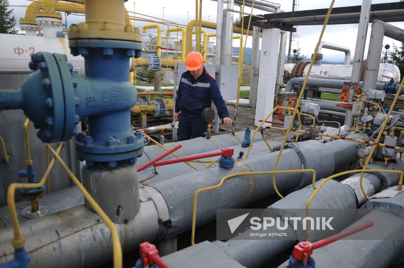 Mountain gas compressor station Volovets in Zakarpatie Region