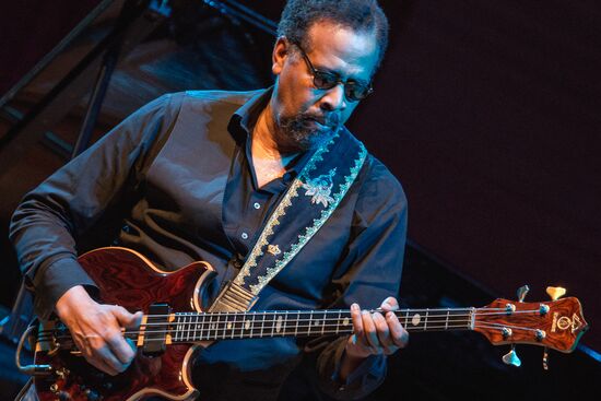 Jazz musician and composer Stanley Clarke performs in Moscow
