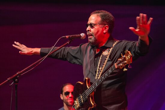 Jazz musician and composer Stanley Clarke performs in Moscow