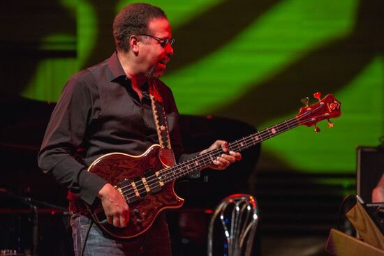 Jazz musician and composer Stanley Clarke performs in Moscow