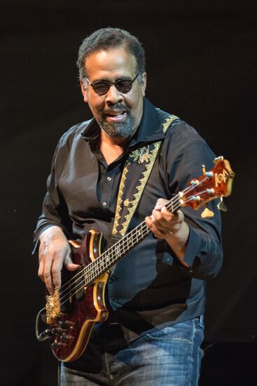 Jazz musician and composer Stanley Clarke performs in Moscow