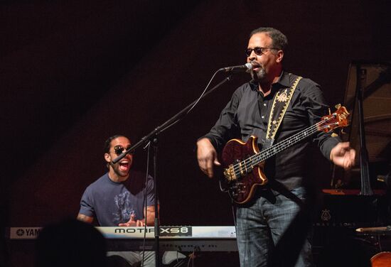 Jazz musician and composer Stanley Clarke performs in Moscow