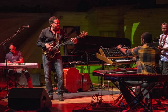 Jazz musician and composer Stanley Clarke performs in Moscow