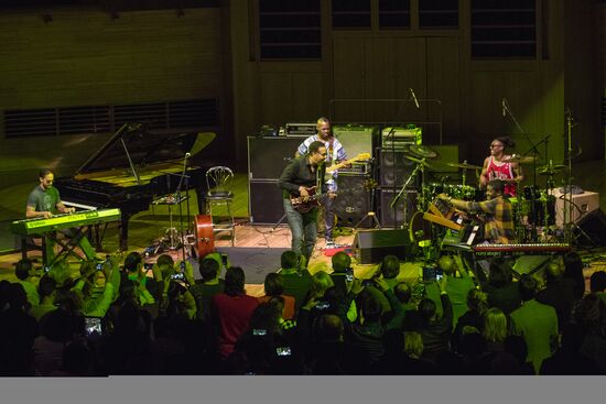 Jazz musician and composer Stanley Clarke performs in Moscow