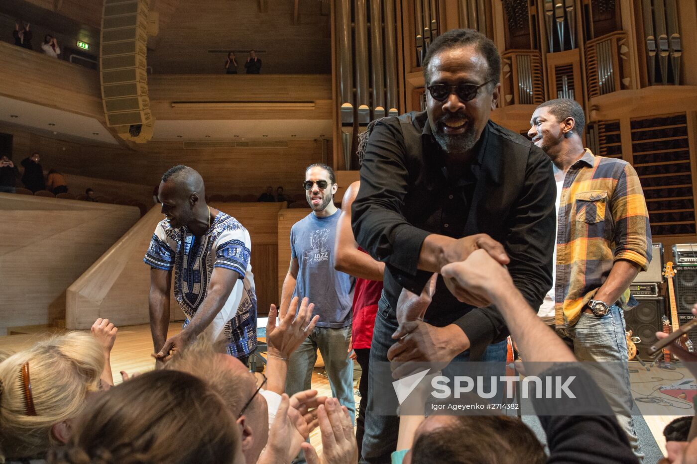 Jazz musician and composer Stanley Clarke performs in Moscow