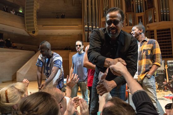 Jazz musician and composer Stanley Clarke performs in Moscow