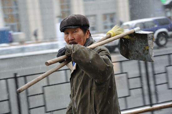 First snow in Chita
