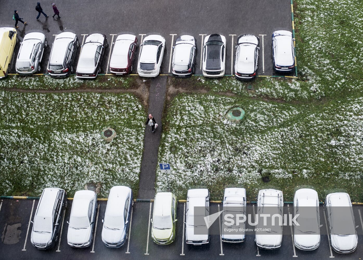 Snowfall in Moscow