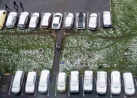 Snowfall in Moscow