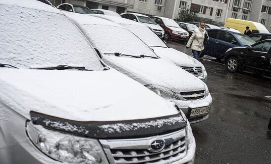 Snowfall in Moscow