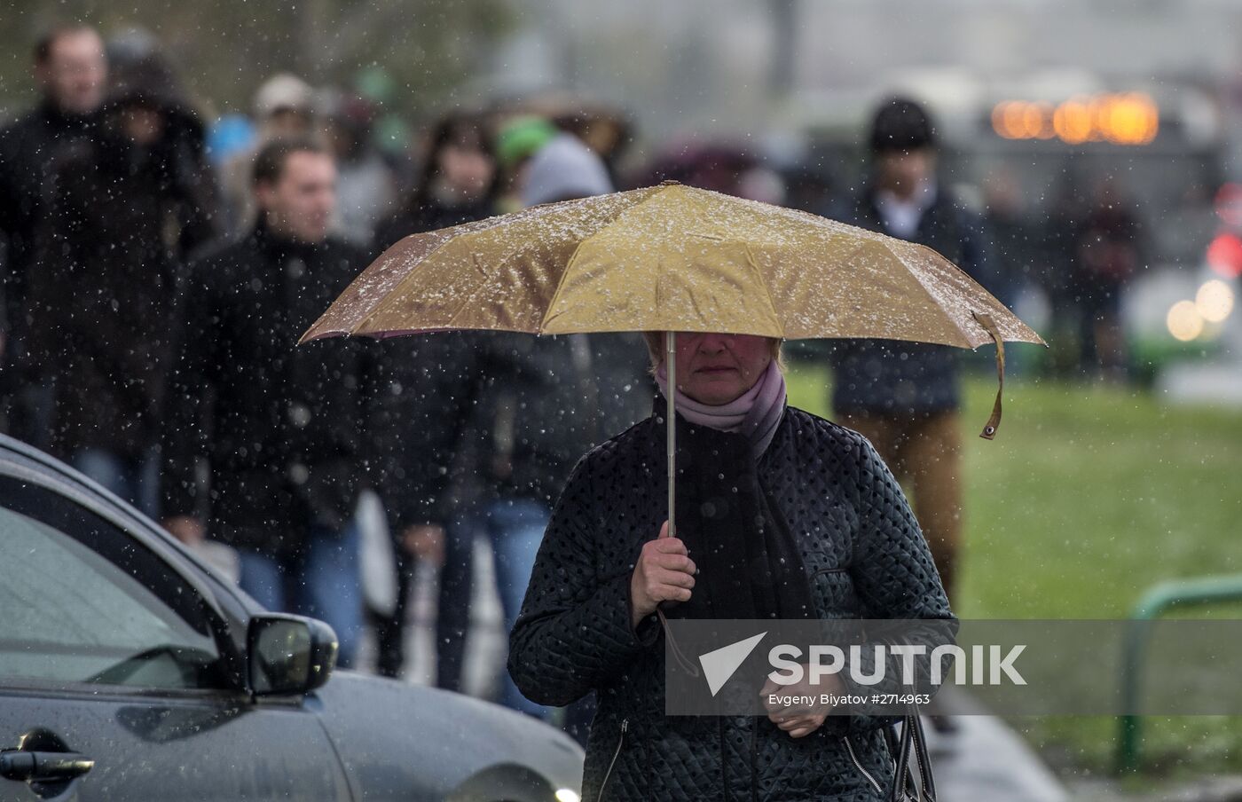 Snowfall in Moscow