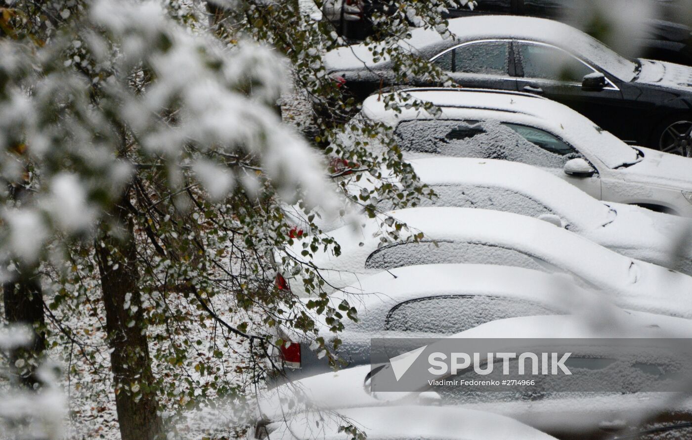 Snowfall in Moscow