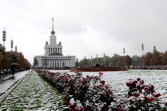 Snowfall in Moscow