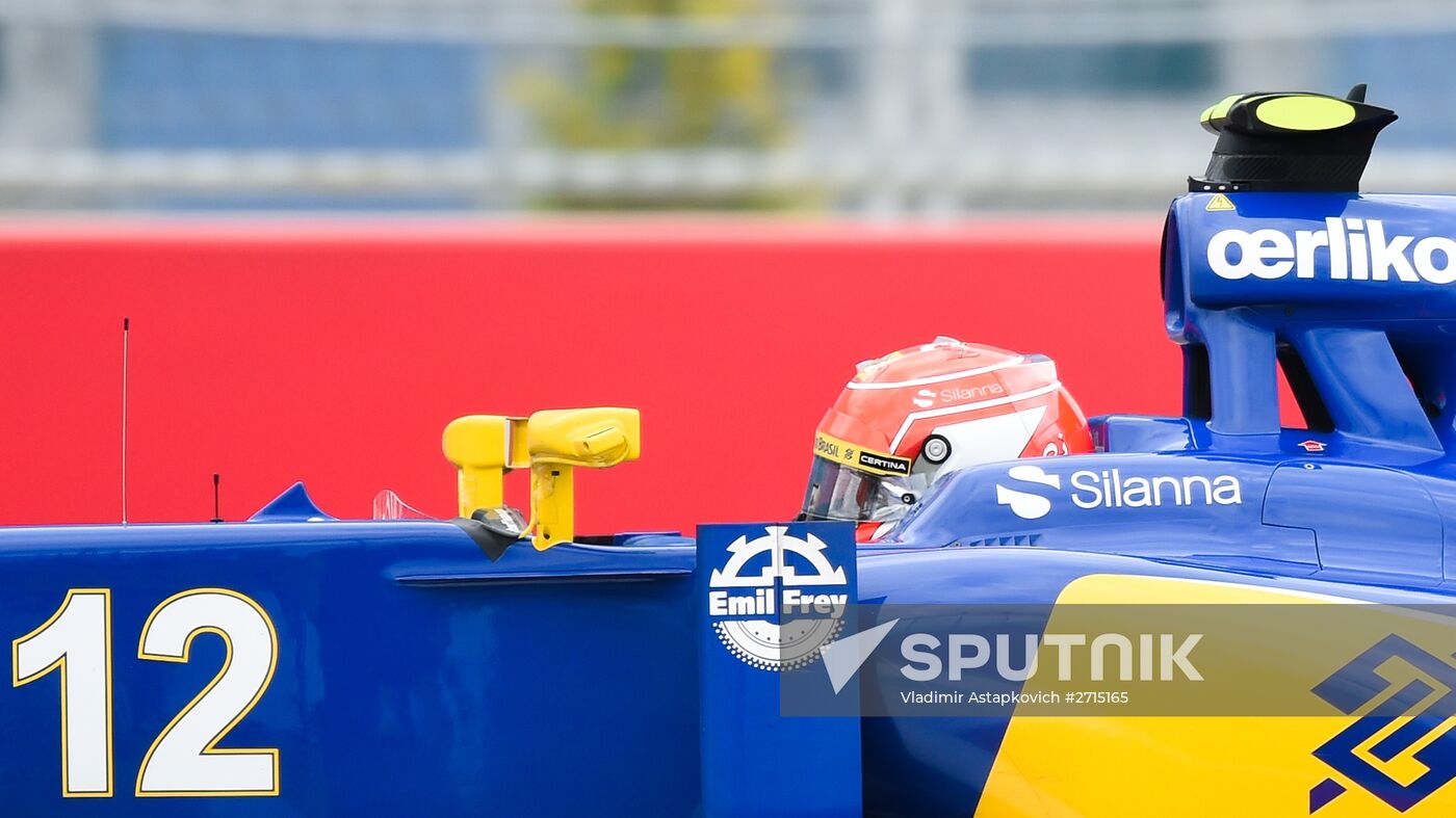 Auto racing. Formula-1. Russian Grand Prix. Free practice