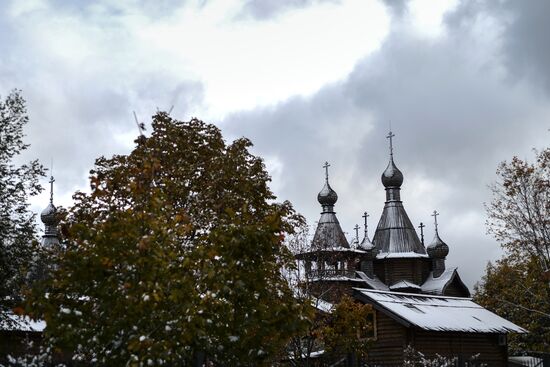 Snowfall in Moscow