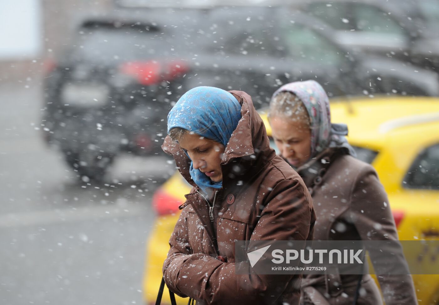 Snowfall in Moscow