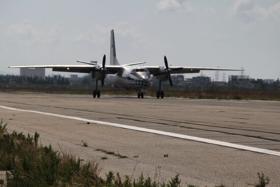 Russian aircraft at Latakia airport