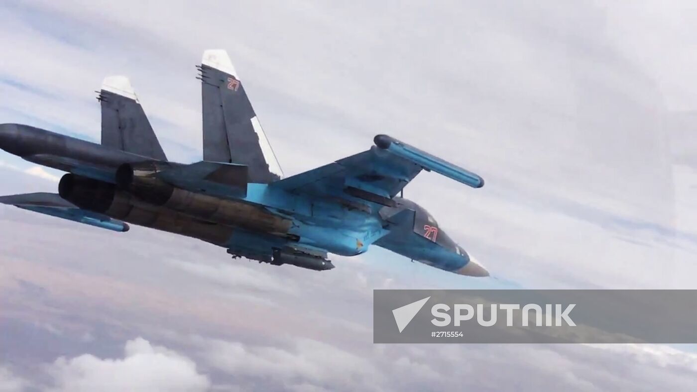 Russian Air Force strikes Islamic State positions in Syria