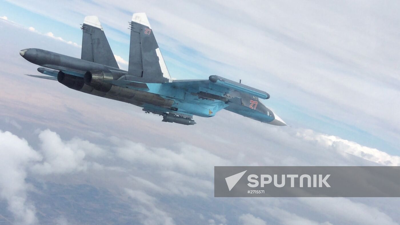 Russian Air Force strikes Islamic State positions in Syria