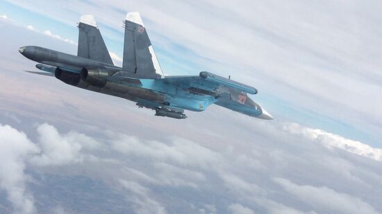 Russian Air Force strikes Islamic State positions in Syria