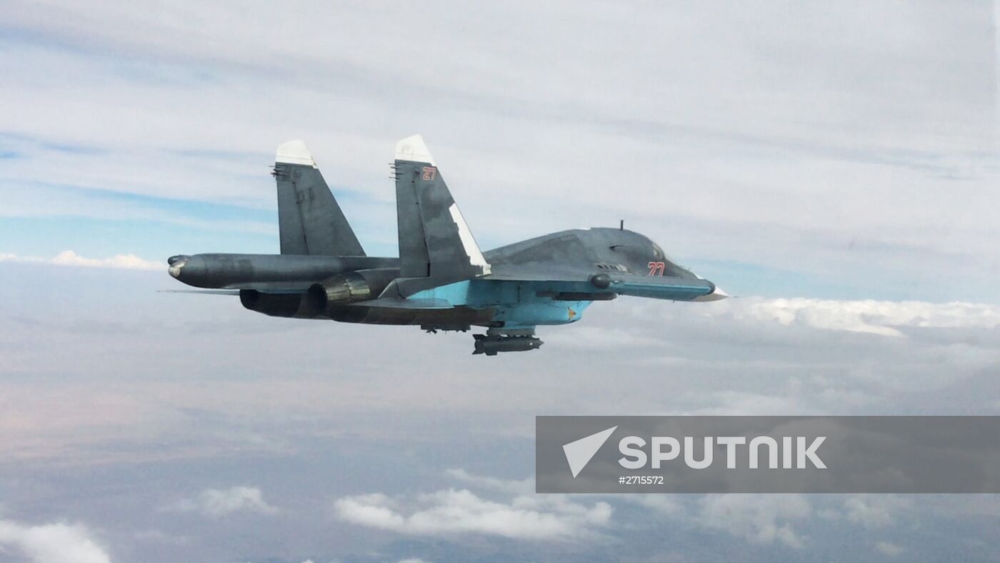 Russian Air Force strikes Islamic State positions in Syria
