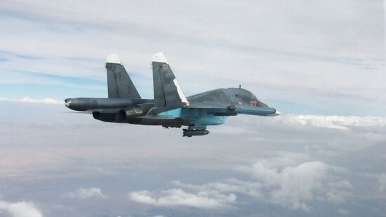 Russian Air Force strikes Islamic State positions in Syria