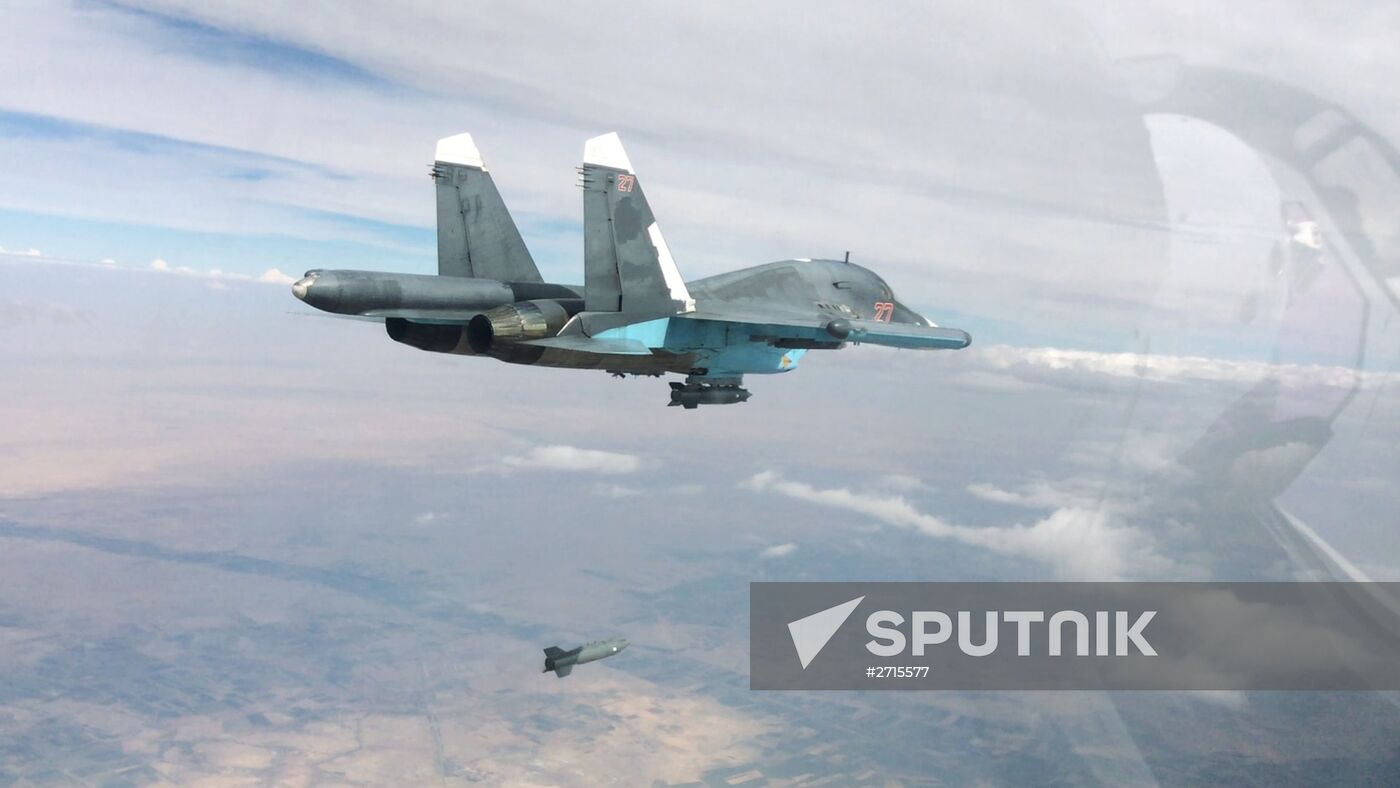 Russian Air Force strikes Islamic State positions in Syria