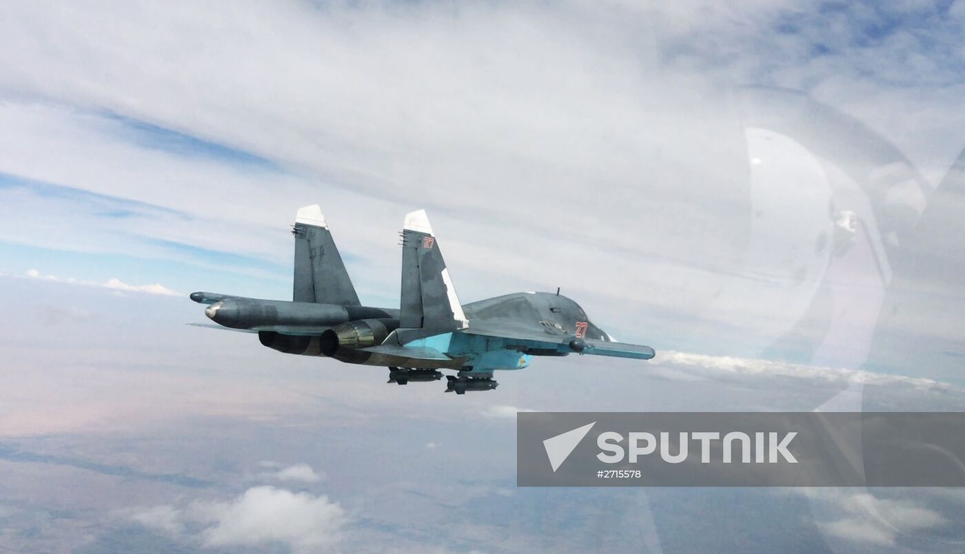 Russian Air Force strikes Islamic State positions in Syria