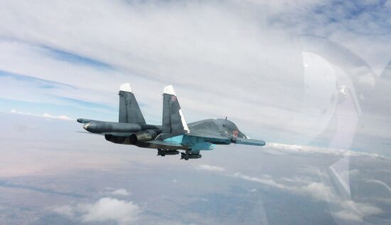 Russian Air Force strikes Islamic State positions in Syria