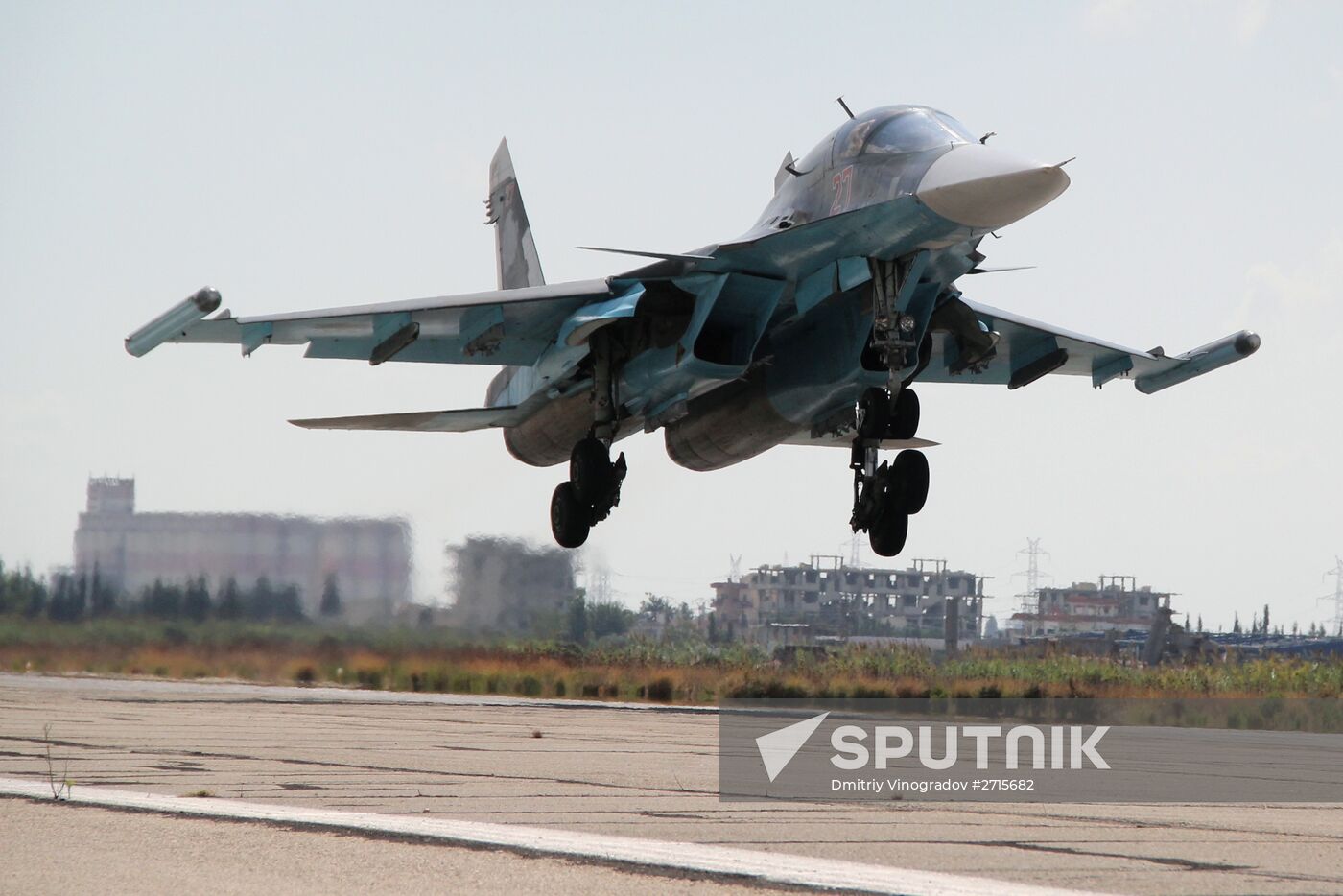 Russian aircraft at Latakia airport