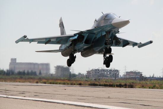 Russian aircraft at Latakia airport
