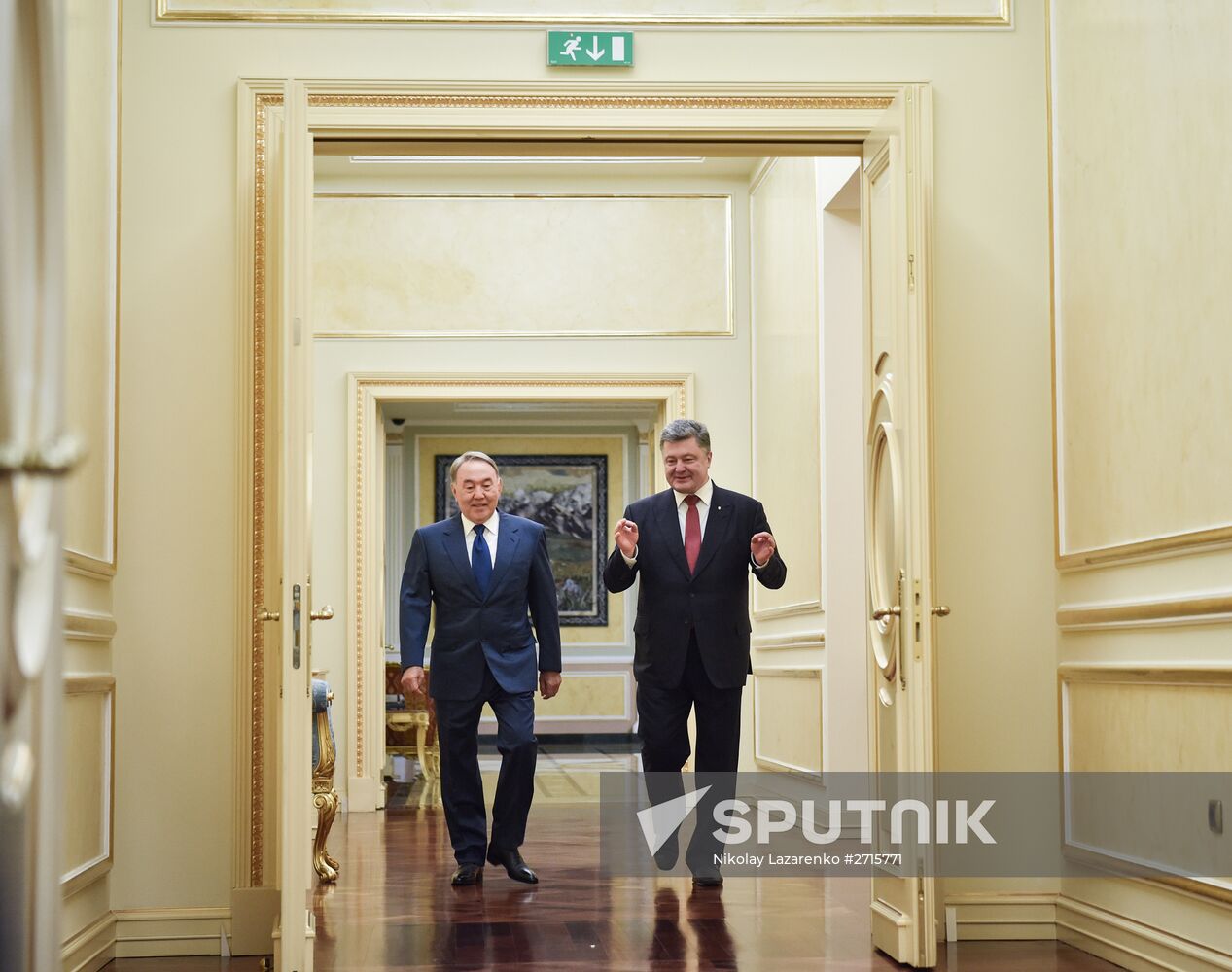 Meeting of Nazarbayev and Poroshenko in Astana